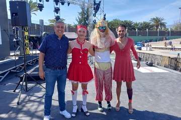 Carrera de Tacones del Carnaval de Telde 2023/TA e Ildefonso Rodríguez.
